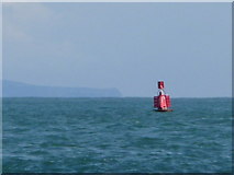 SZ0478 : Swanage: red beacon off Peveril Point by Chris Downer