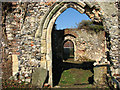 The ruined church of St Margaret - view into the nave