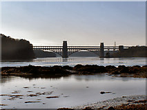 SH5470 : Britannia Bridge by David Dixon