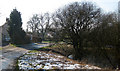 Pond and houses, Kelstern