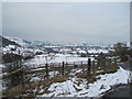 Snowy Cynllaith valley from B4580 road