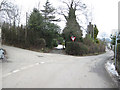 Road junction at the North end of Llansilin