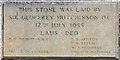 St Francis of Assisi, Fencepiece Road, Ilford - Foundation stone