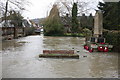 Shoreham War Memorial and flood