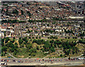 Aerial view of Southend seafront: central Clifftown