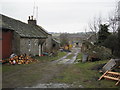 Footpath through Lees Farm Cottages