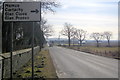 Signpost depicting the Angus Glens, Cortachy and Memus