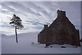 NO0085 : Bynack Lodge in snow by Jim Barton