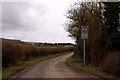 The Ridgeway follows the lane to Dame Alice Farm