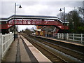 Codsall Station buildings and the pedestrian bridge