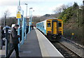 Ebbw Vale train about to depart from Rogerstone railway station