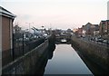 View north along the Clanrye/Newry River from the Ulsterbus Station