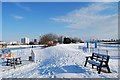 SZ6199 : Gosport under snow - Walpole Park (2) by Barry Shimmon