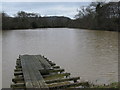 Landing stage at lake by River Park Farm