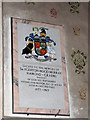 The church of St John the Evangelist - C20 memorial