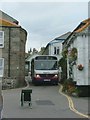 Bus in narrow street