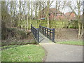 Footbridge over stream at rear of Borodin Court