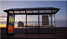 SD4364 : Bus shelter on Morecambe Promenade by Ian Taylor