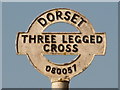 SU0705 : Three Legged Cross: signpost detail by Chris Downer