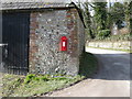 Postbox in wall at Saddlescombe Farm