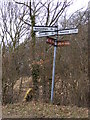 Roadsign on Bruisyard Road