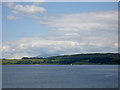 Cumbrae Island from Largs with clouds over Arran