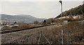 Curve in the railway tracks alongside Herbert Avenue, Pontymister