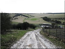 TQ2710 : Bridleway approaching Saddlescombe Road by Dave Spicer