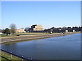 Waterworks building across Grand Junction Reservoir