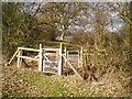 Double-gated footpath near Morrell