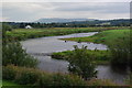 SD6535 : River Ribble, Pendle Hill in the background. by Andrew Mathewson