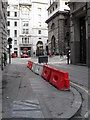 Traffic barrier in Lombard Street