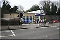 Hertford North station frontage by the crossing