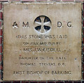 St Thomas, Haydon Road, Becontree - Foundation stone