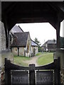 St Giles, Coldwaltham- looking from the lych gate towards the church porch