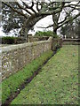 Ditch running parallel to the churchyard wall at Wiggonholt