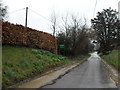 Lane running north-east from St Agatha, Coates