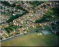 Aerial view of Scrub Lane and Greenacres, Hadleigh