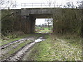 Railbridge over footpath