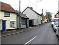 The Street past cottages in Dickleburgh