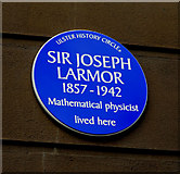J3375 : Sir Joseph Larmor plaque, Belfast by Albert Bridge