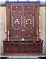 St George, Pinner View, Harrow - Reredos closed