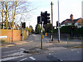TQ2162 : Traffic Lights, Chessington Road, Ewell, Surrey by Christine Matthews