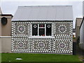 Seashell decorated shed