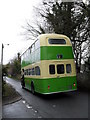 Old Southdown bus heading along Monastery Lane