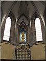 Looking above the altar at Our Lady of England, Storrington