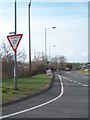 The junction of the B4411 and the A487 at Glandwyfach