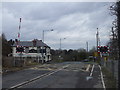NZ2583 : Level crossing on the A1068, Choppington by John Lord