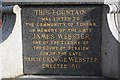 Plaque on Webster Fountain