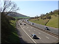 M5 near Christon, looking towards Taunton and the South West